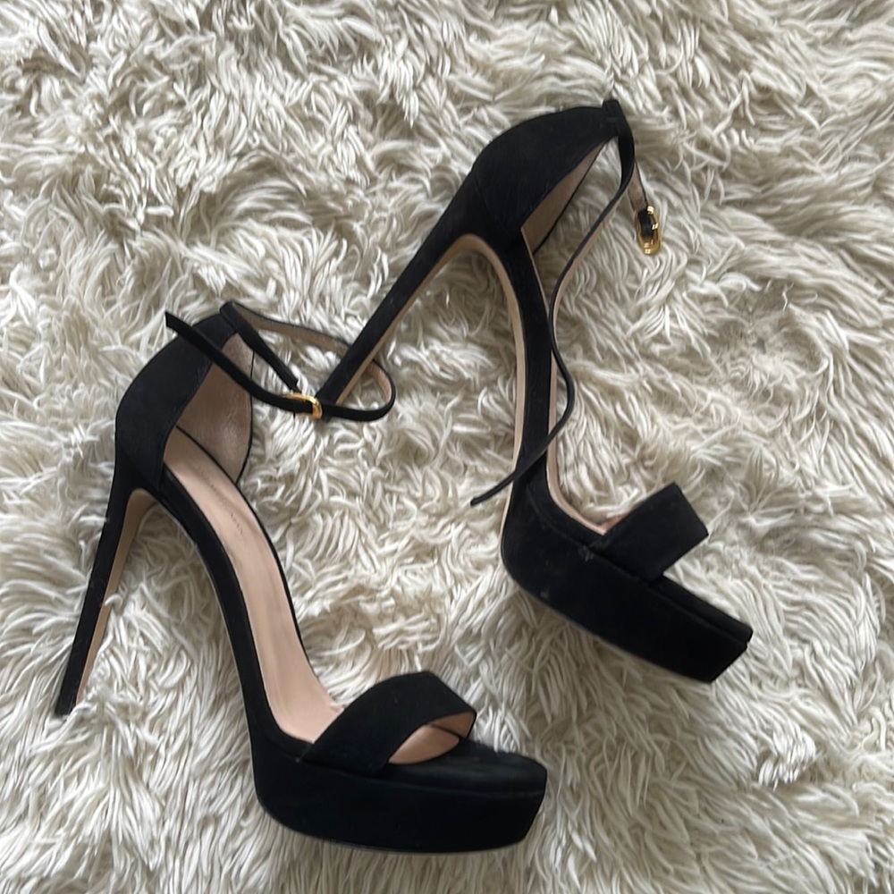 Stuart Weitzman Black Suede Heel